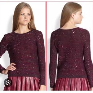 Alice + Olivia Macy marked sequin sweater